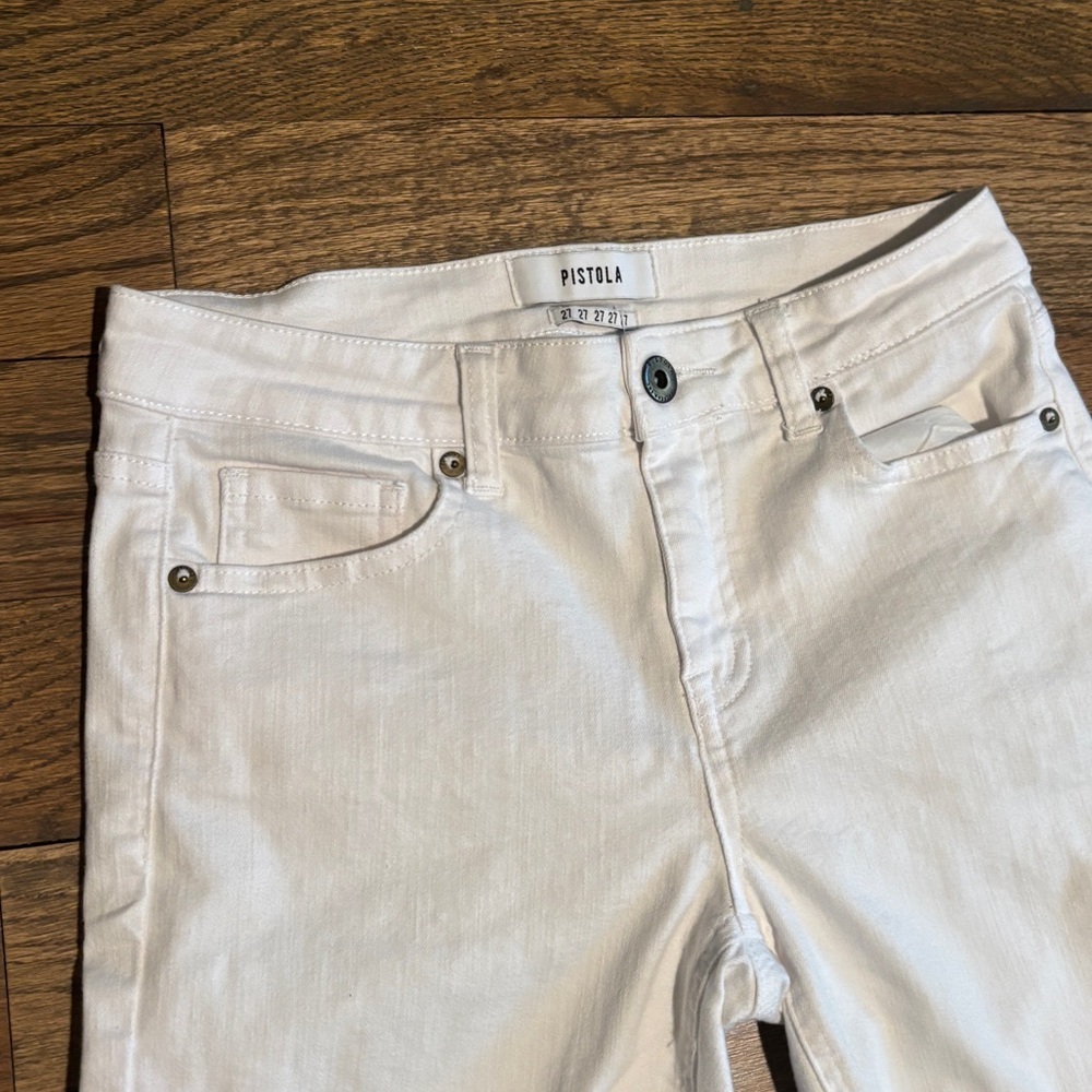 PISTOLA Jennifer Oslo White Denim Midrise Skinny Jeans Women's Size 27 - Picture 5 of 12